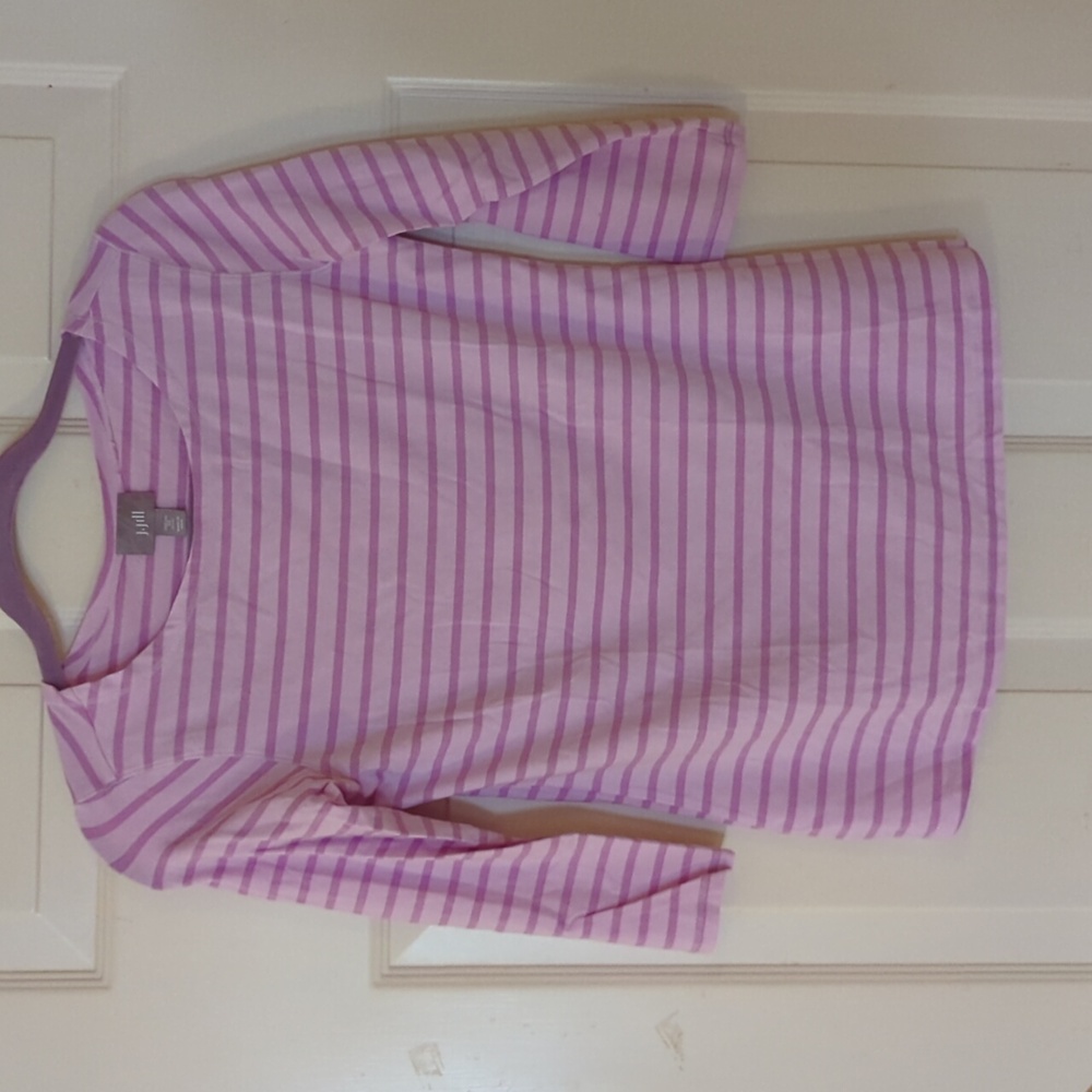 J Jill xs petite 3/4 sleeve striped top